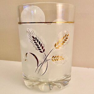 MCM Gold Wheat Frosted Glass Ice Bucket